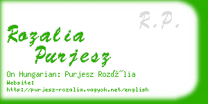 rozalia purjesz business card